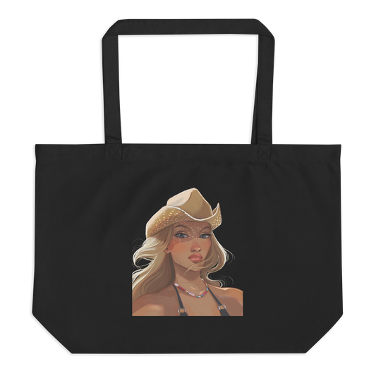 Cowgirl by Ginnijoie - Large organic tote bag