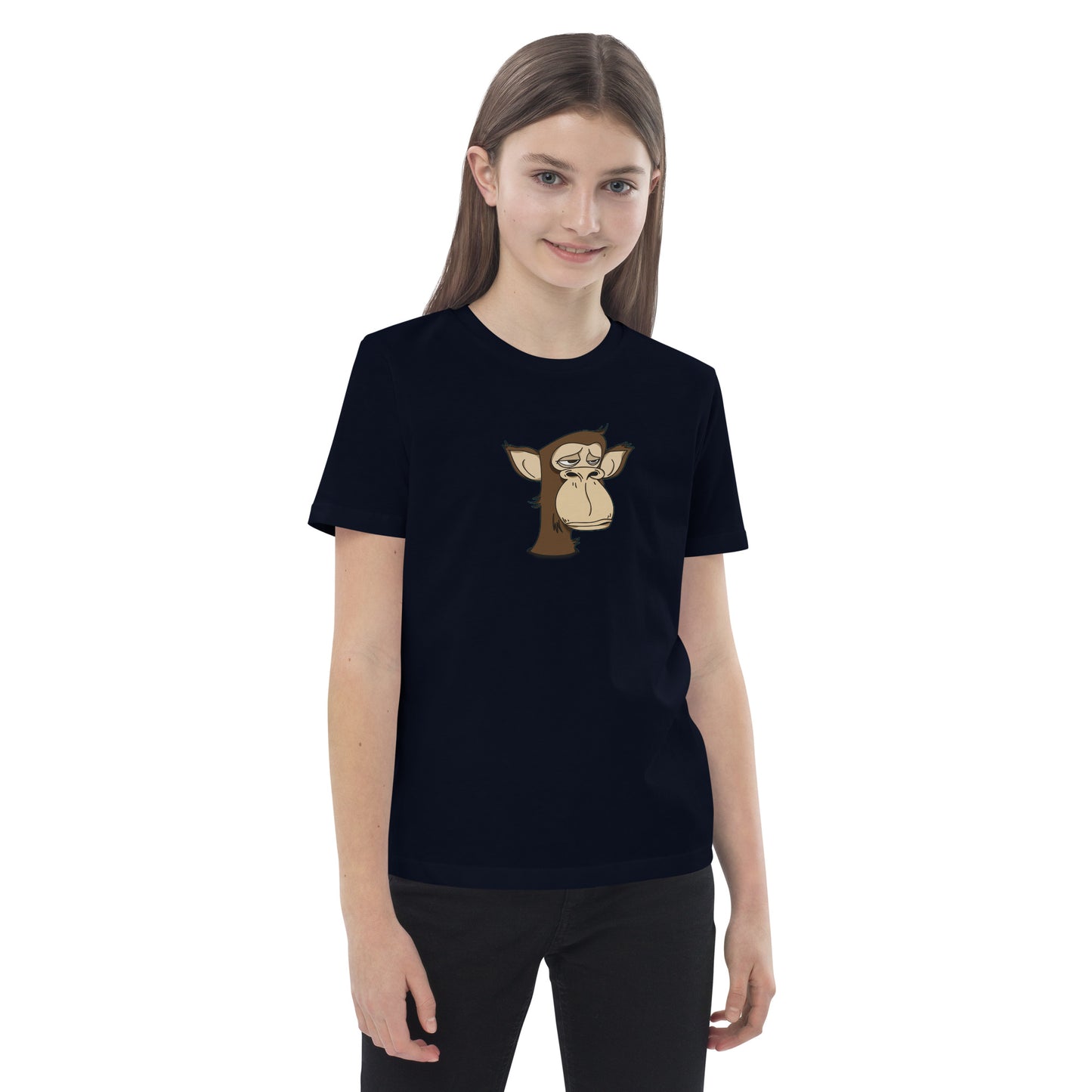 Organic cotton kids t-shirt feat Polygon Ape YC #6437