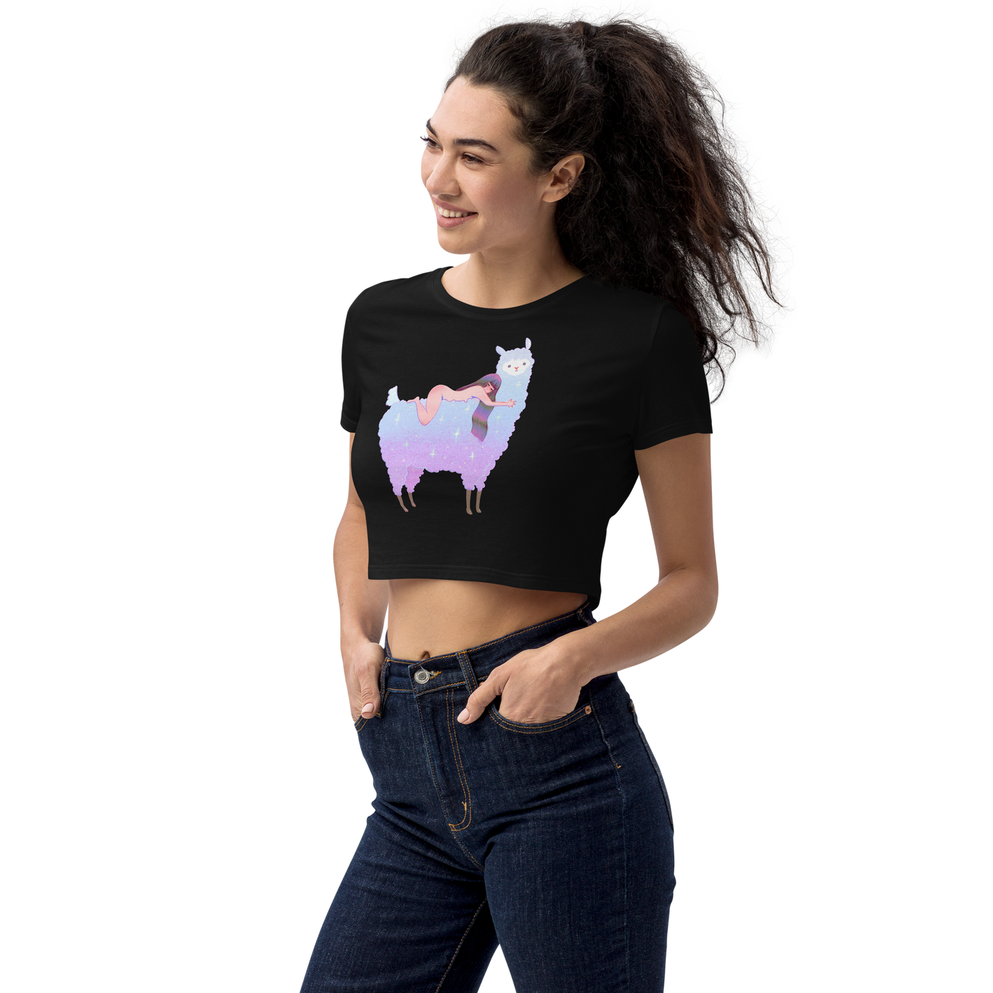 Sleepy by Jiangbrulant - Organic Crop Top