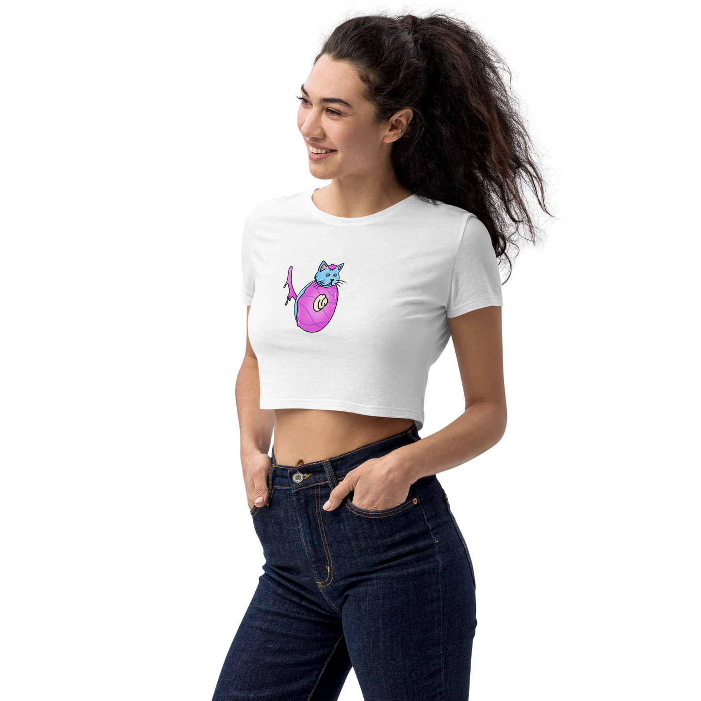feat cr.em.y - Organic Crop Top