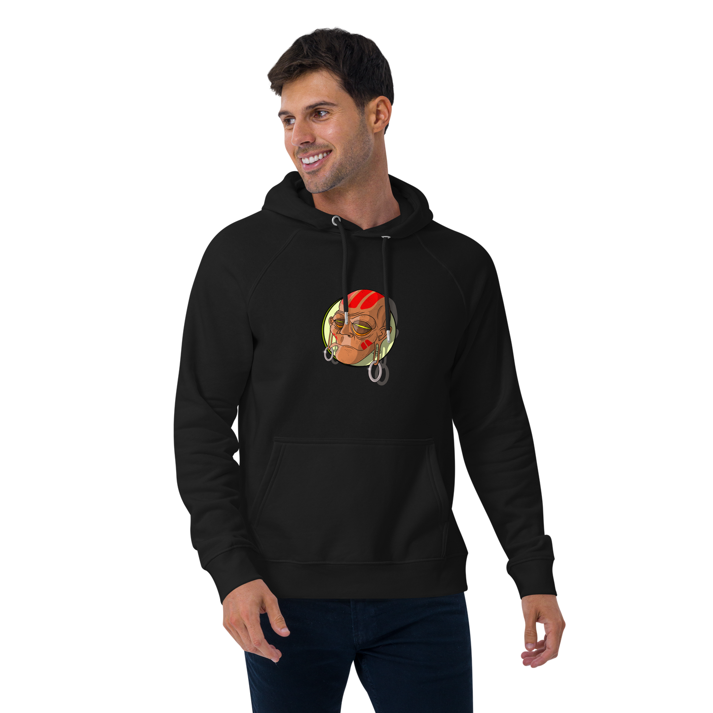 feat OldManHead - Unisex eco raglan hoodie