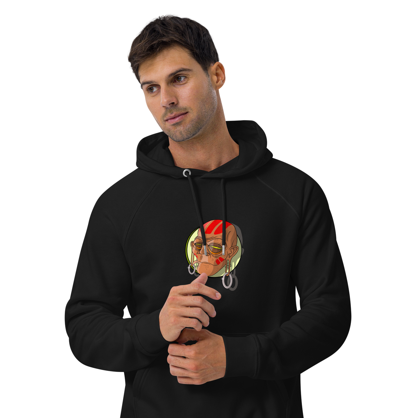 feat OldManHead - Unisex eco raglan hoodie