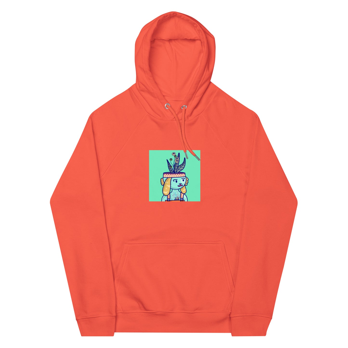 Unisex eco raglan hoodie feat. NFT Daturians #1301