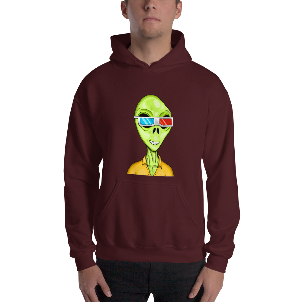 Alien #0010 by inkink Shivadelic - Hoodie