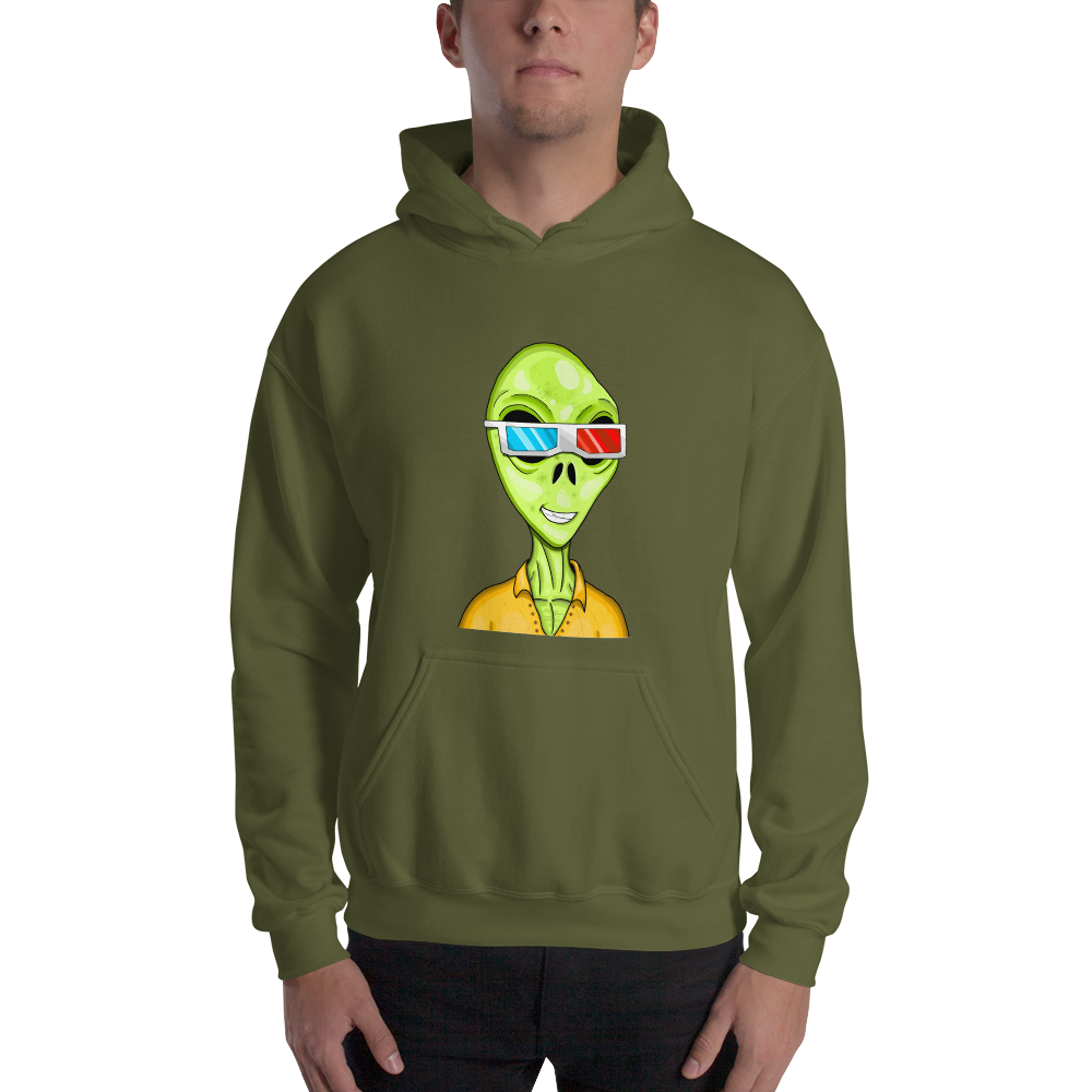 Alien #0010 by inkink Shivadelic - Hoodie