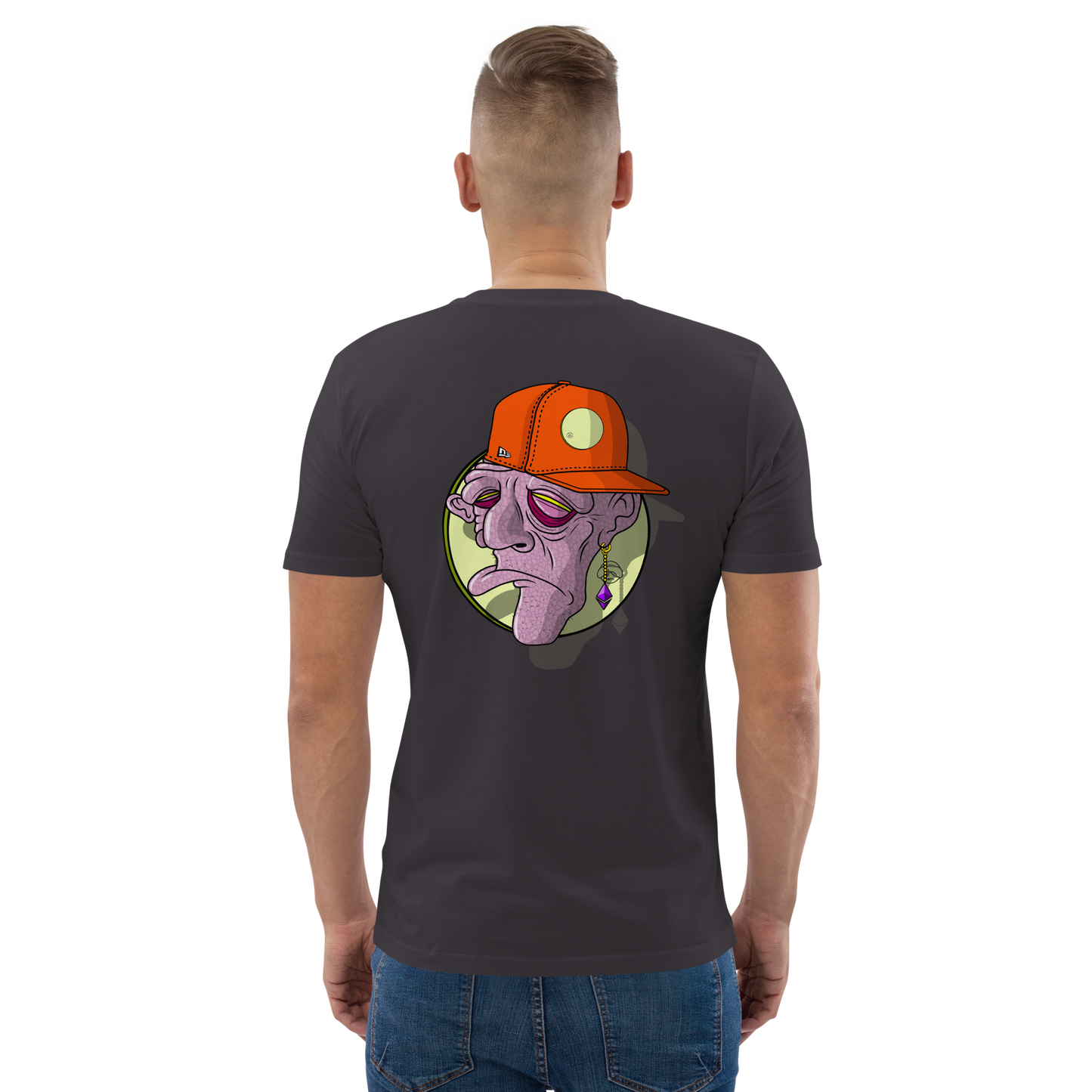 feat OldManHead - Unisex organic cotton t-shirt REAR PRINT