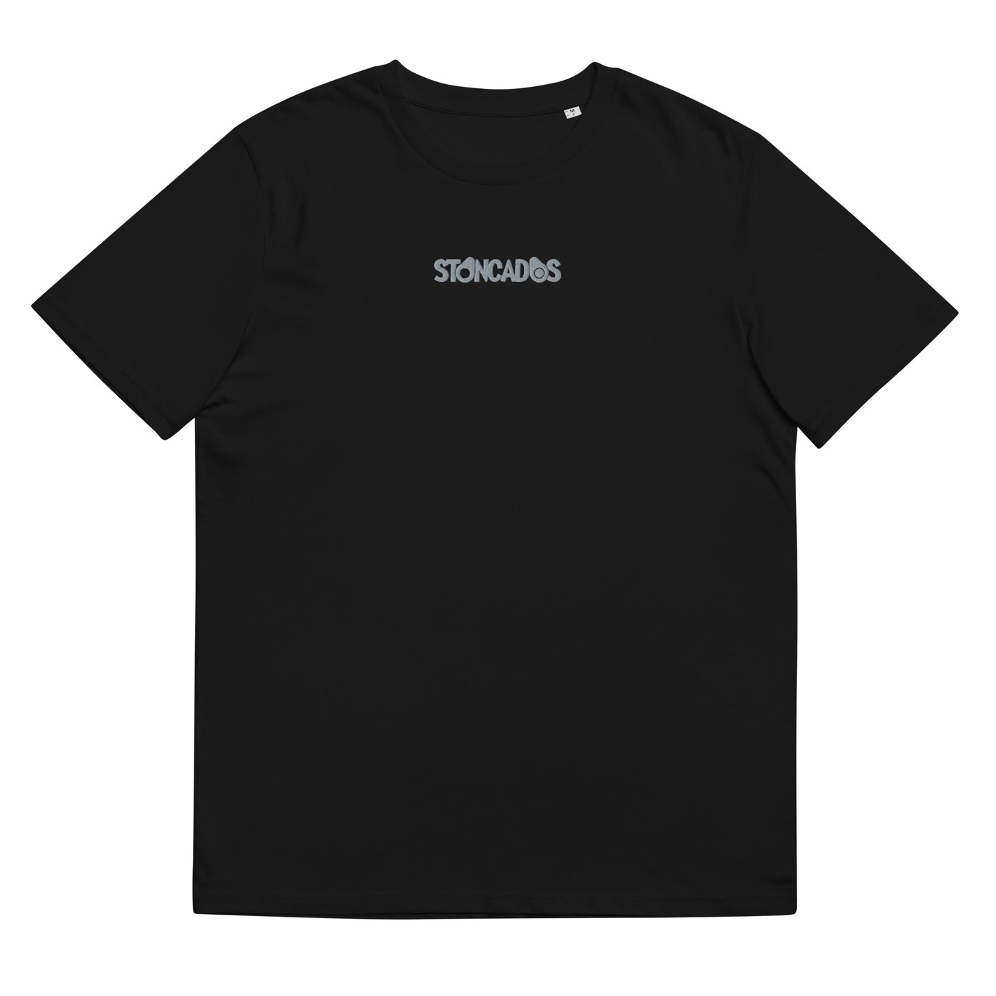 Unisex organic cotton t-shirt REAR PRINT + FRONT EMBROIDERED LOGO feat Stoncados