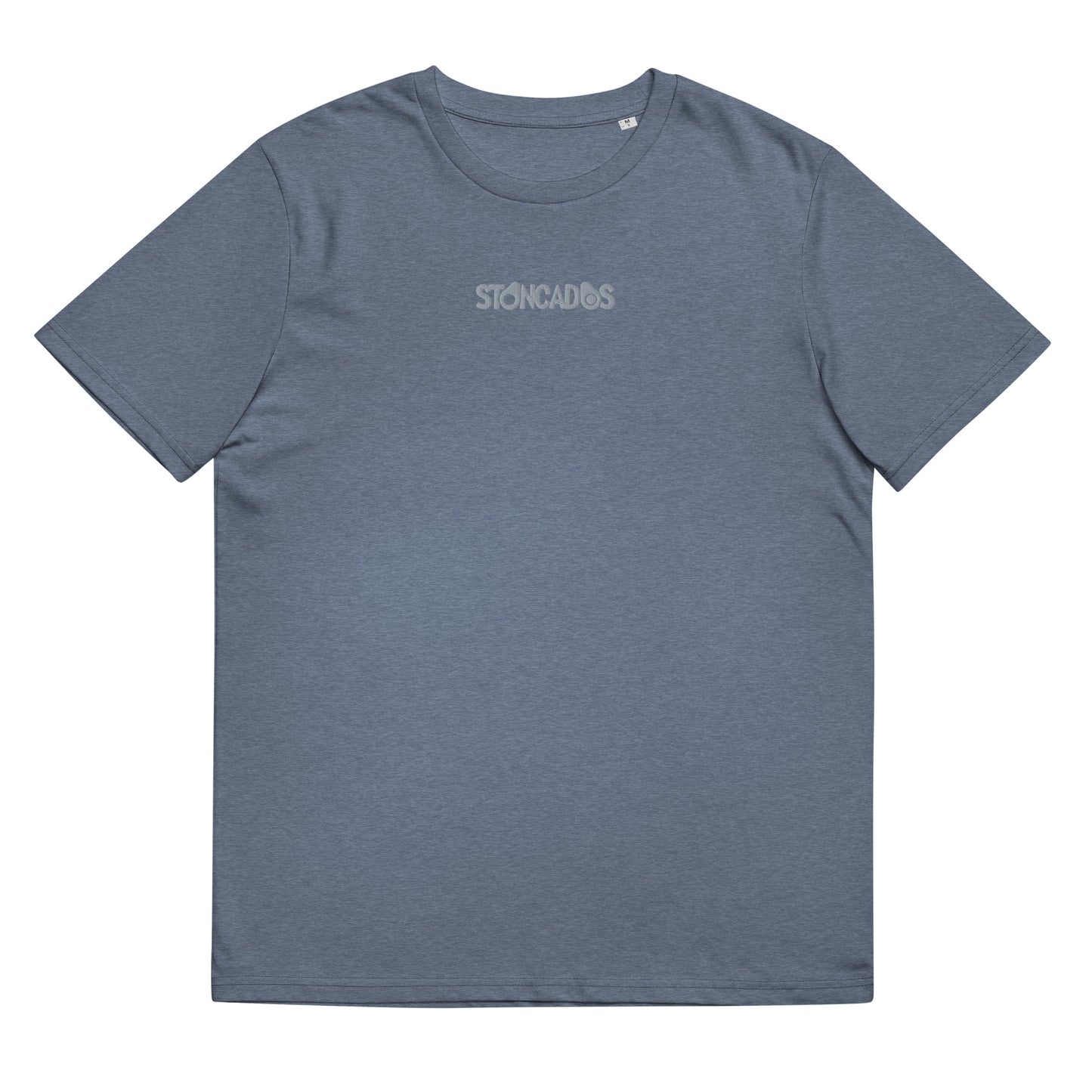 Unisex organic cotton t-shirt REAR PRINT + FRONT EMBROIDERED LOGO feat Stoncados