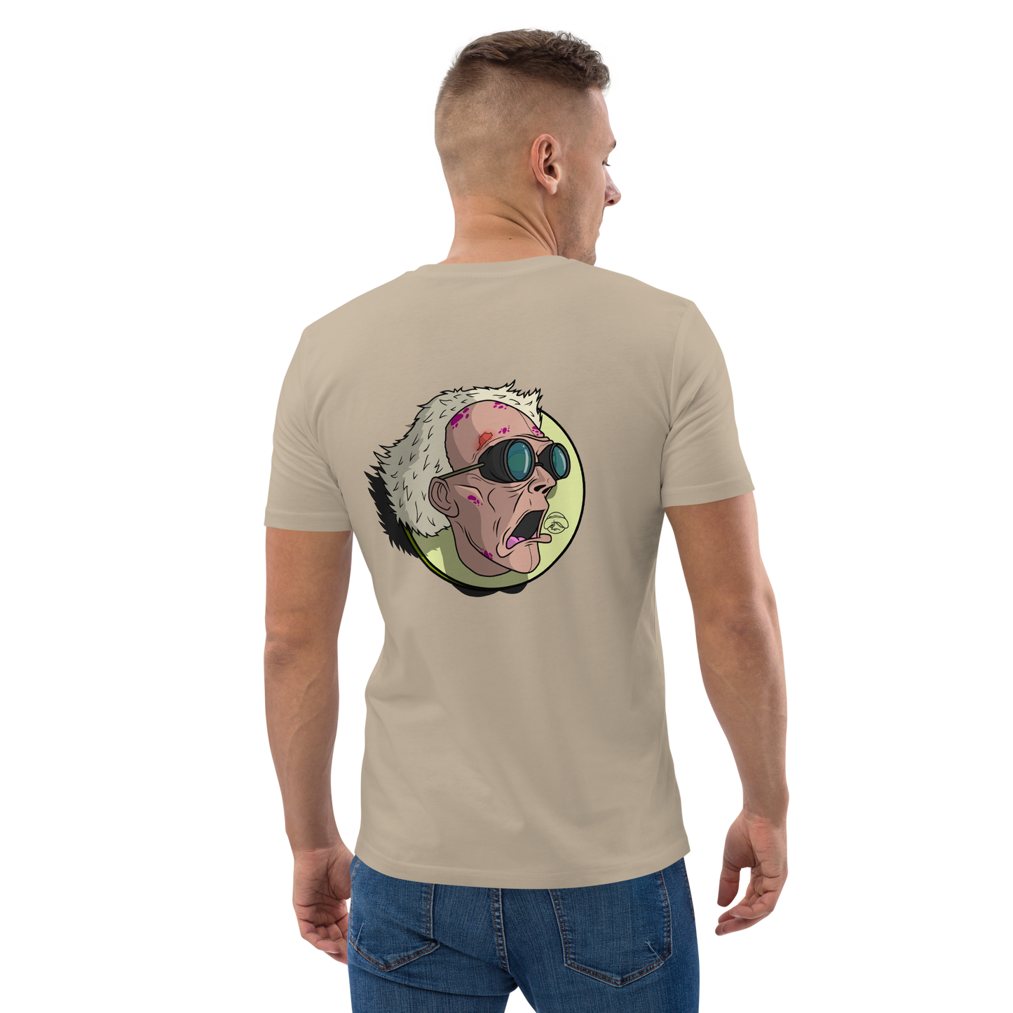 feat OldManHead - Unisex organic cotton t-shirt REAR PRINT