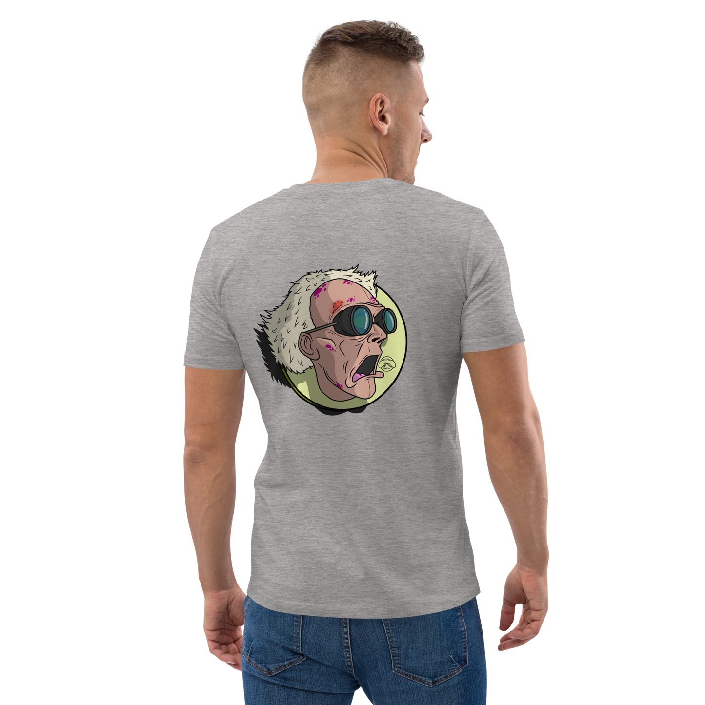 feat OldManHead - Unisex organic cotton t-shirt REAR PRINT