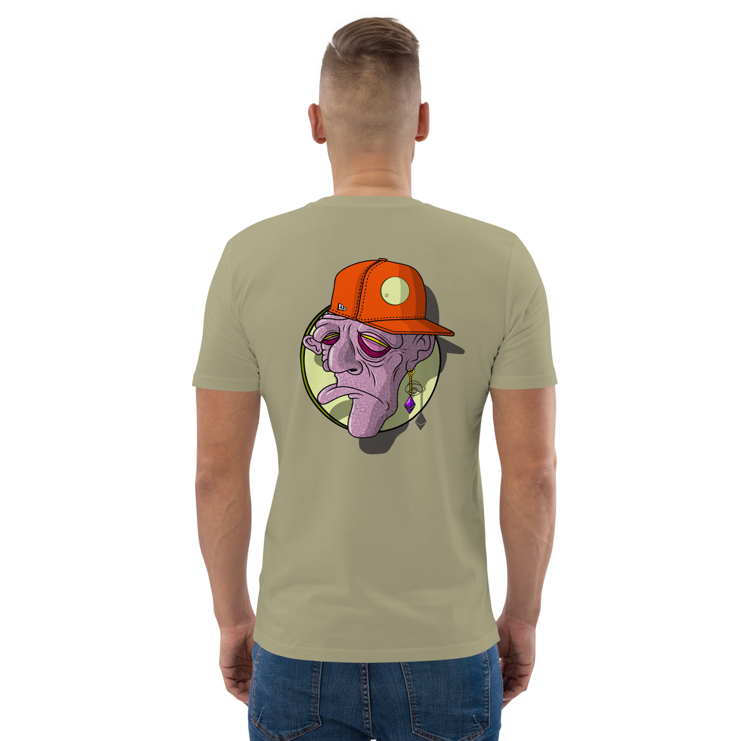 feat OldManHead - Unisex organic cotton t-shirt REAR PRINT