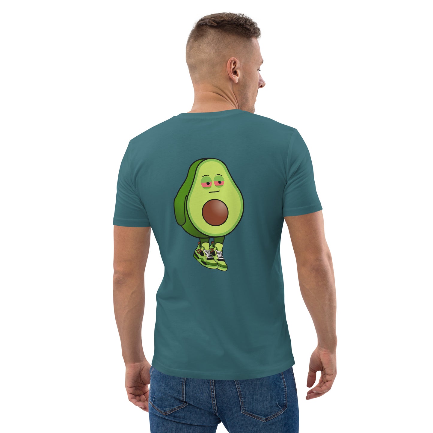 Unisex organic cotton t-shirt REAR PRINT + FRONT EMBROIDERED LOGO feat Stoncados