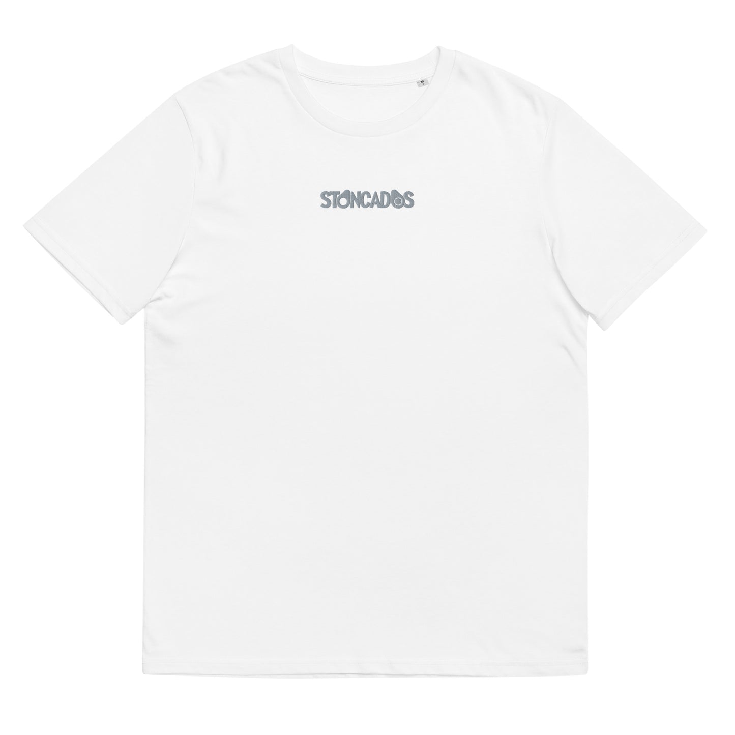Unisex organic cotton t-shirt REAR PRINT + FRONT EMBROIDERED LOGO feat Stoncados