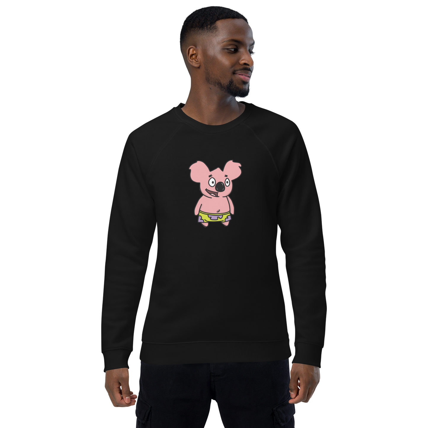 feat K-Dude Club - Unisex organic raglan sweatshirt