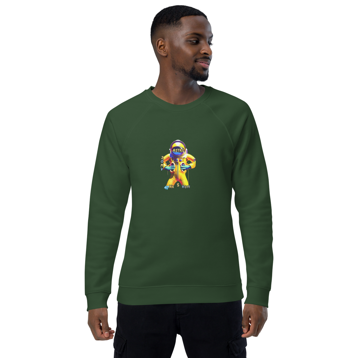 feat Bud Reeferson - Unisex organic raglan sweatshirt
