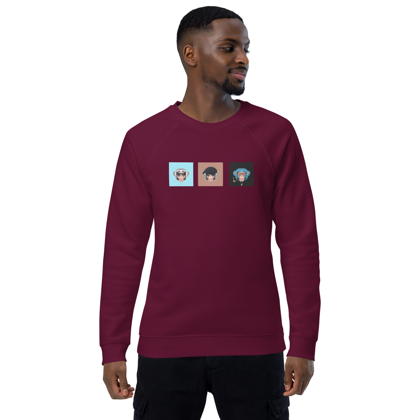 feat Precioux - Unisex organic raglan sweatshirt