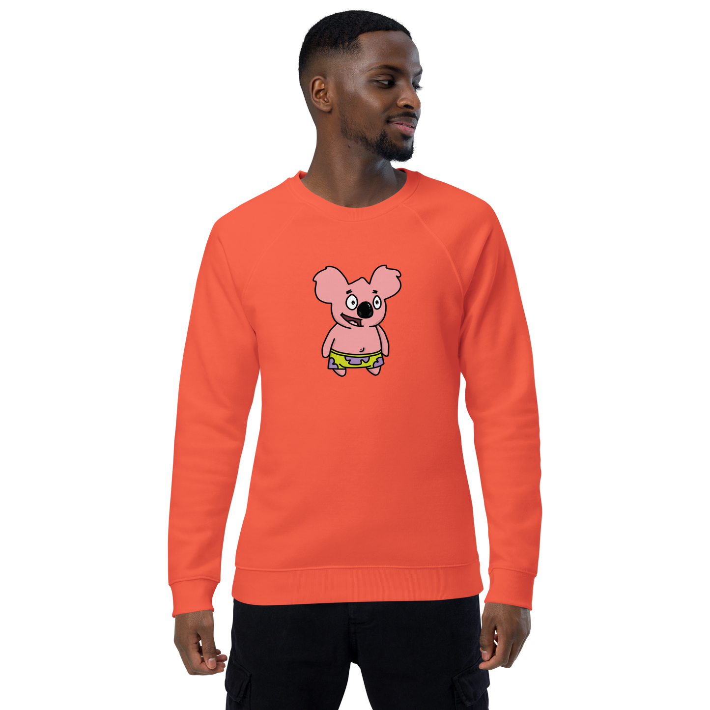 feat K-Dude Club - Unisex organic raglan sweatshirt