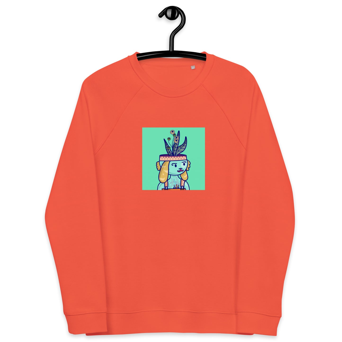 Unisex organic raglan sweatshirt feat. NFT Daturians #1301