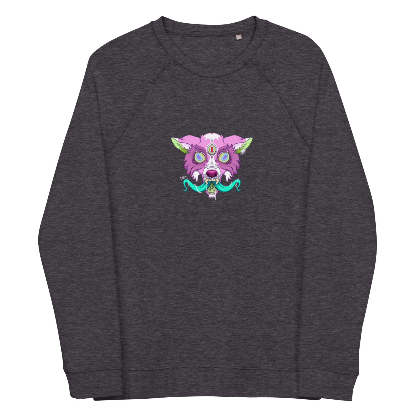 feat Koro Alana  - Unisex organic raglan sweatshirt