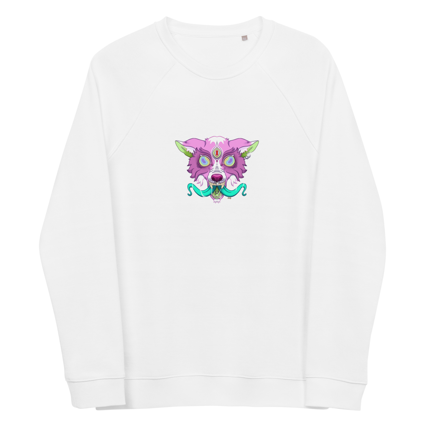 feat Koro Alana  - Unisex organic raglan sweatshirt