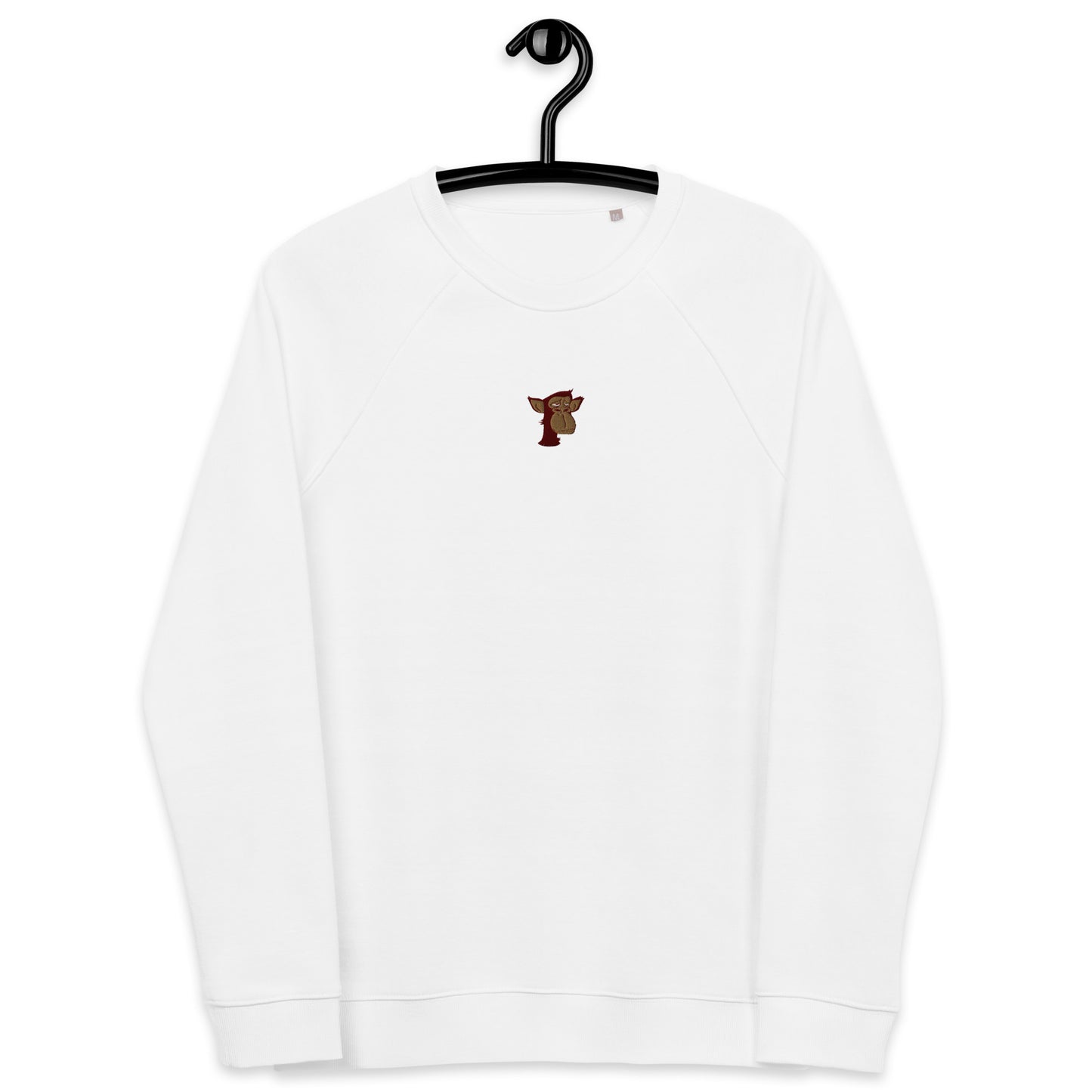 Unisex organic raglan sweatshirt with front embroidered logo feat Polygon Ape YC #6437