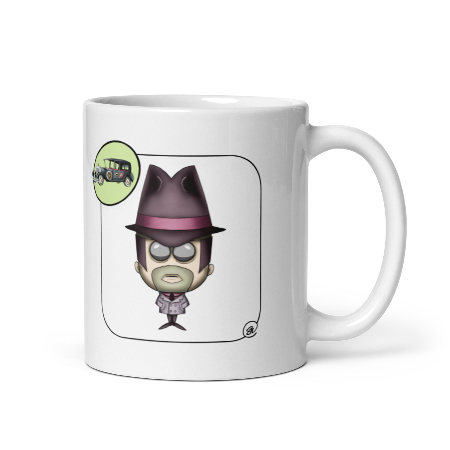 feat SK - White glossy mug