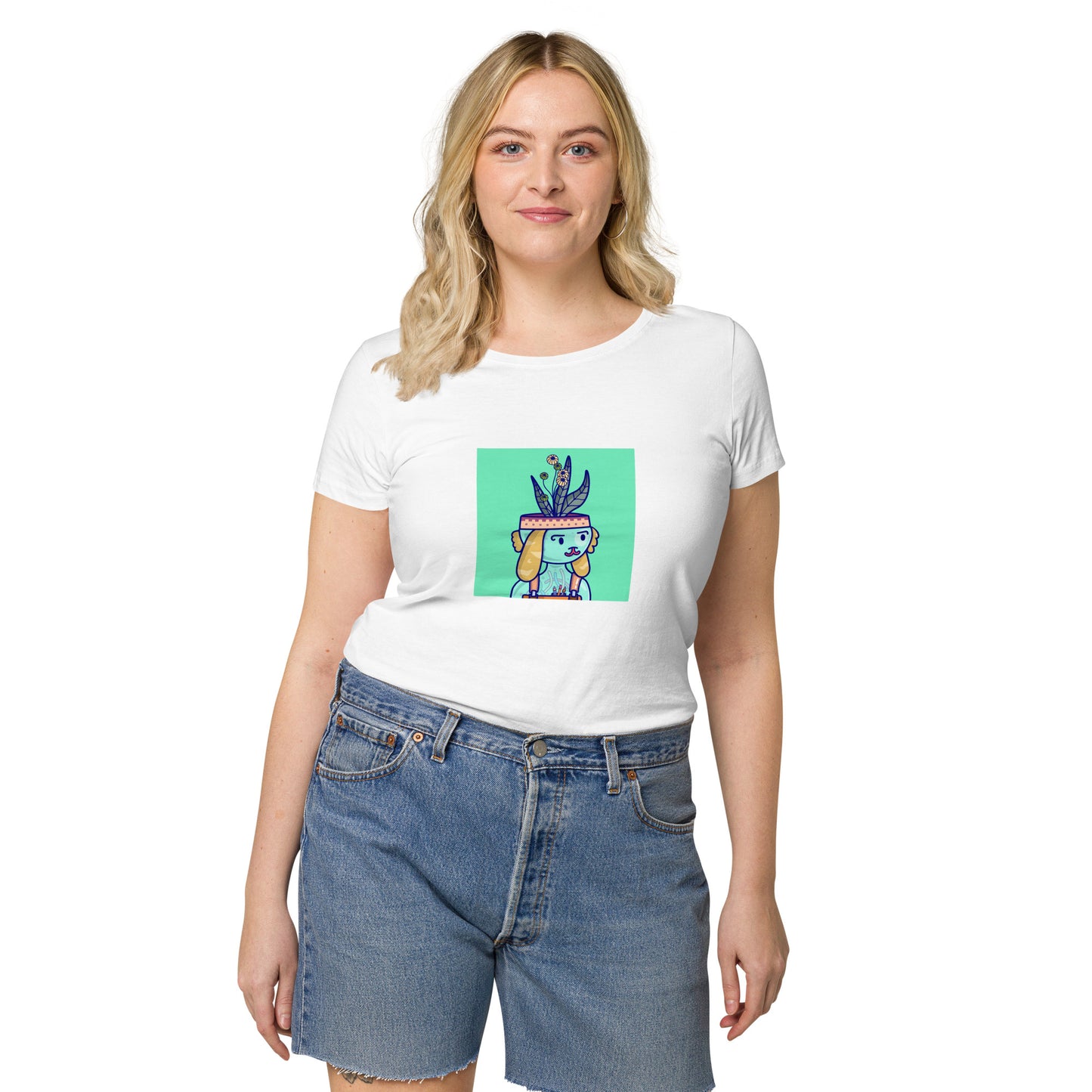 Women’s basic organic t-shirt feat. NFT Daturians #1301
