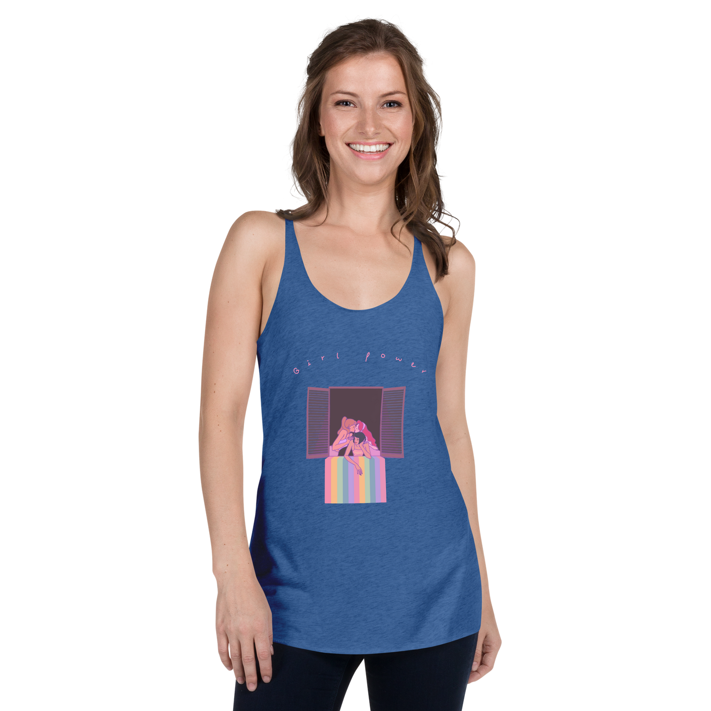 Girl power by Jiangbrulant - Women's Racerback Tank